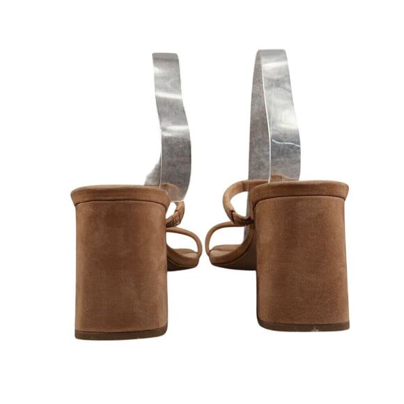 Steve Madden Shoes Womens 10 Sandal Mule Pumps Double Strap Leather Brown Lilah - Picture 5 of 12